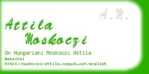 attila moskoczi business card